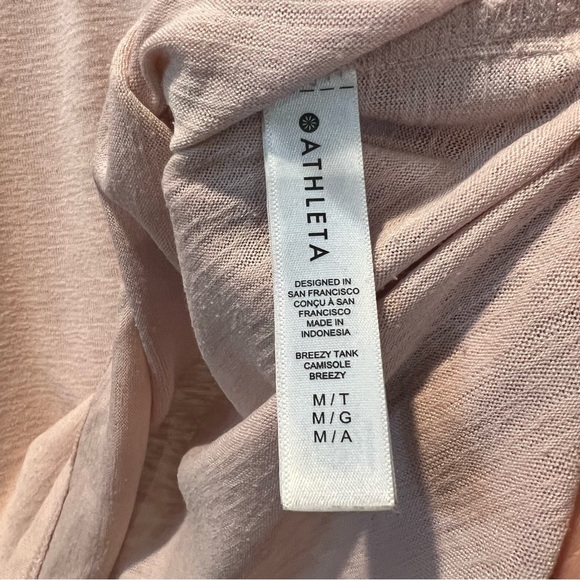 Athleta Women's Blush Pink Muscle Tank Size Medium - Picture 7 of 8